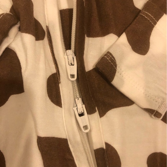 NEW Angel Dear Footie Pajamas Cow Print 0-3 Months - Picture 5 of 6